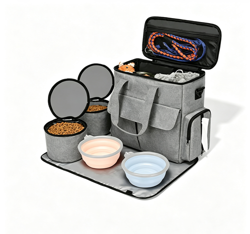 PawRomer Airline Approved Dog Travel Bag | Pet Travel Set