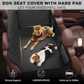 PawRomer Hard Bottom Dog Car Seat Cover - Waterproof Back Seat Extender for Dogs