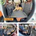 PawRomer Quilted Hard Bottom Dog Car Hammock | Backseat Extender