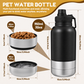 PawRomer 3-in-1 Insulated Dog Water Bottle | Portable Pet Water Bottle