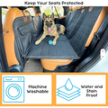 PawRomer Quilted Hard Bottom Dog Car Hammock | Backseat Extender