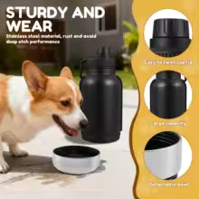 3-in-1 Insulated Dog Water Bottle