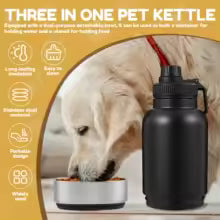3-in-1 Insulated Dog Water Bottle