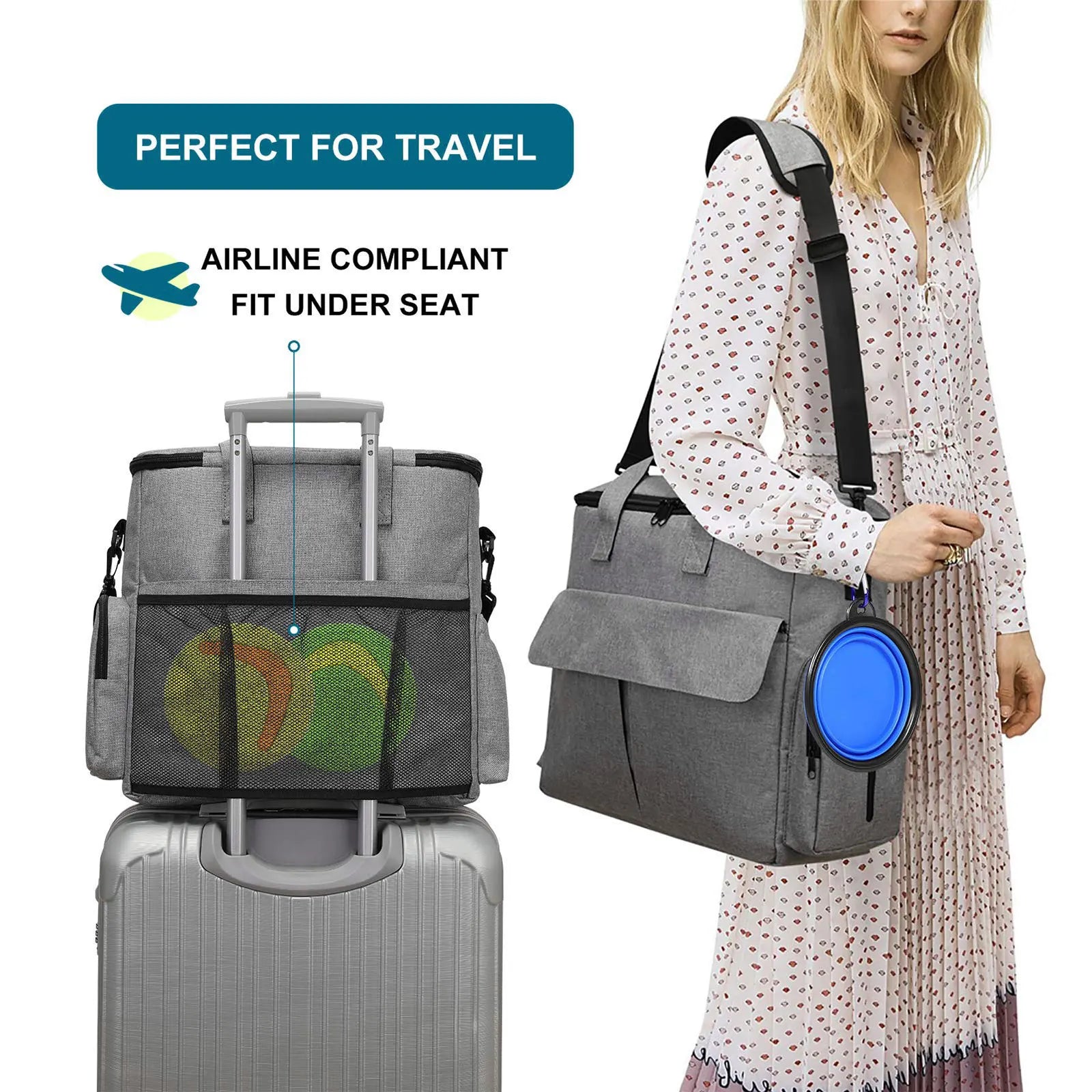 Modoker Pet Gear Travel Set - Interior Compartments and Organization